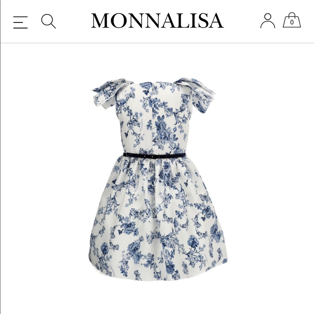 Monnalisa floral dress worn once size 4 excellent condition